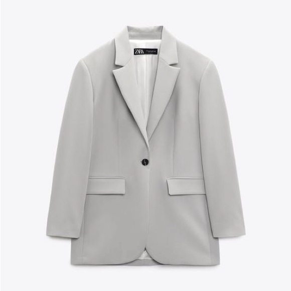 Zara oversize blazer casual suit relaxed boyfriend mom suit jacket - Picture 2 of 5